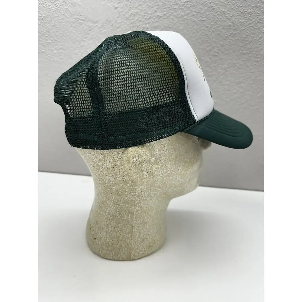 Mohrs Snapback Trucker Hat Florida Mesh Adjustable Rope Cap White Green Vintage